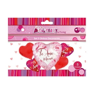 Set 5 Globos Foil Corazon Mama Big Party
