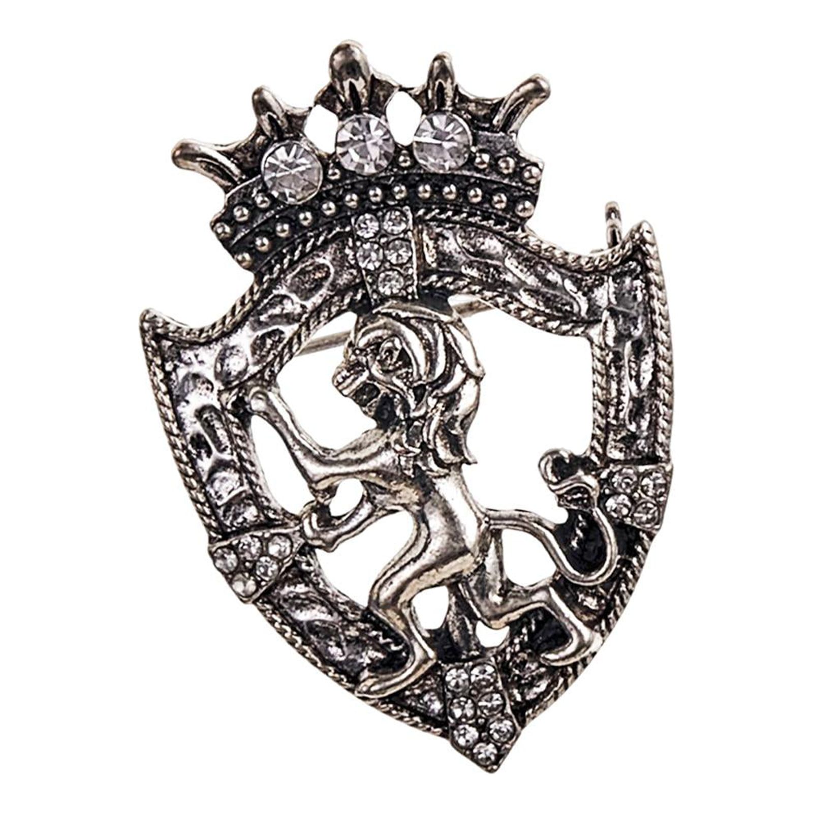 Ioensy - Broches Insignia Solapa Moda Animal Retro Joyería Pin Para Chal Hombres Hombres Argent