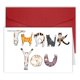 thumbnail image 1 of Tarjeta de agradecimiento Bhiosng 20,5 × 13,5 cm diseño de gato, 1 of 7