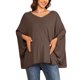 thumbnail image 1 of INSPIRE CHIC Top de Maternidad Casual Cuello en V Manga Murciélago Blusa Camisa para Uso Cómodo XL Marrón, 1 of 6