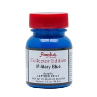 Pintura Para Cuero Angelus Collector, Botella De 30 Ml, Azul Mil, 1 Oz