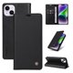 thumbnail image 5 of Funda Billetera de Cuero para iPhone 15 Plus con Tarjetero y Soporte - Tapa Magnética Negro, 5 of 6