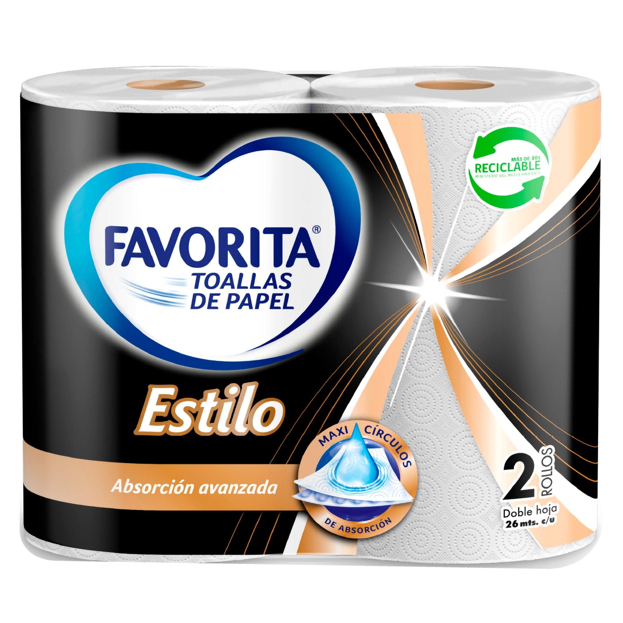 Toalla De Papel Estilo Doble Hoja 24 M 2 Un Favorita