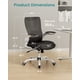 thumbnail image 2 of Silla de oficina ergonómica MUXX.STIL de malla con apoyabrazos abatibles, blanca, 2 of 9