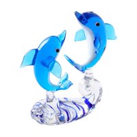 Magideal - Decoración De Delfines Adornos De Delfines Decoración Decorativa Marina Centro De Mesa Sala De Estar Encantadora Estantería Habitación Artesanía Decor D