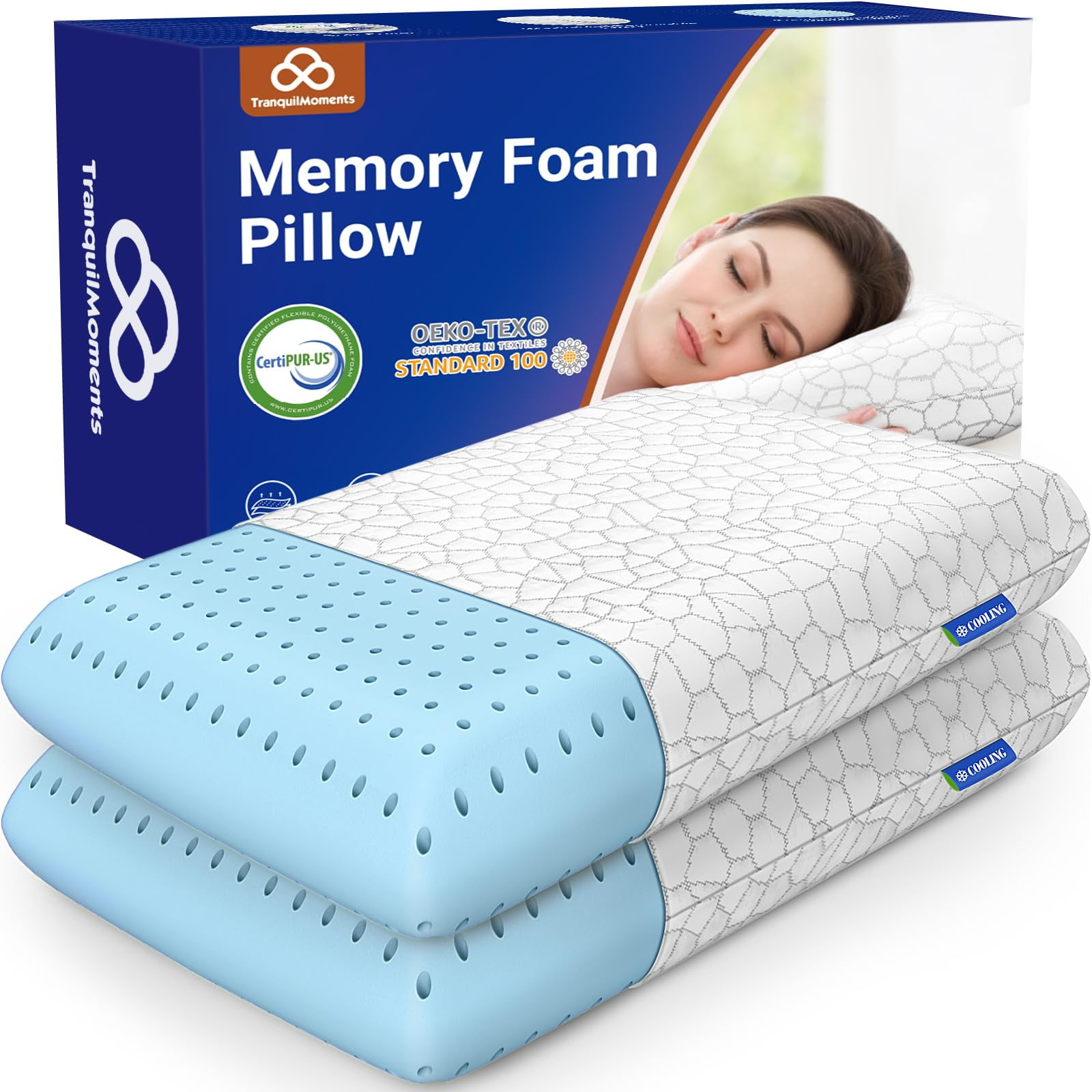 Almohadas Viscoelásticas Tranquilmoments Cooling Queen Size (2)