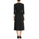 thumbnail image 3 of INSPIRE CHIC Vestido de Trabajo para Mujer Línea A 3/4 Mangas Elegante Vestido Midi Negro S, 3 of 6