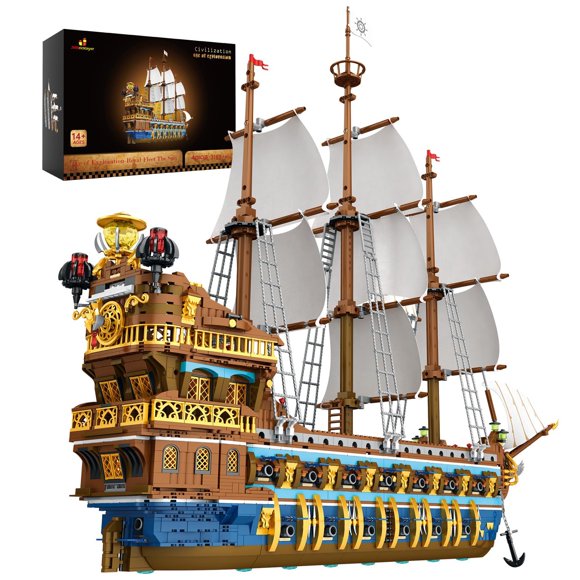 Set de Construcción JMBricklayer Barco Pirata 3162 piezas