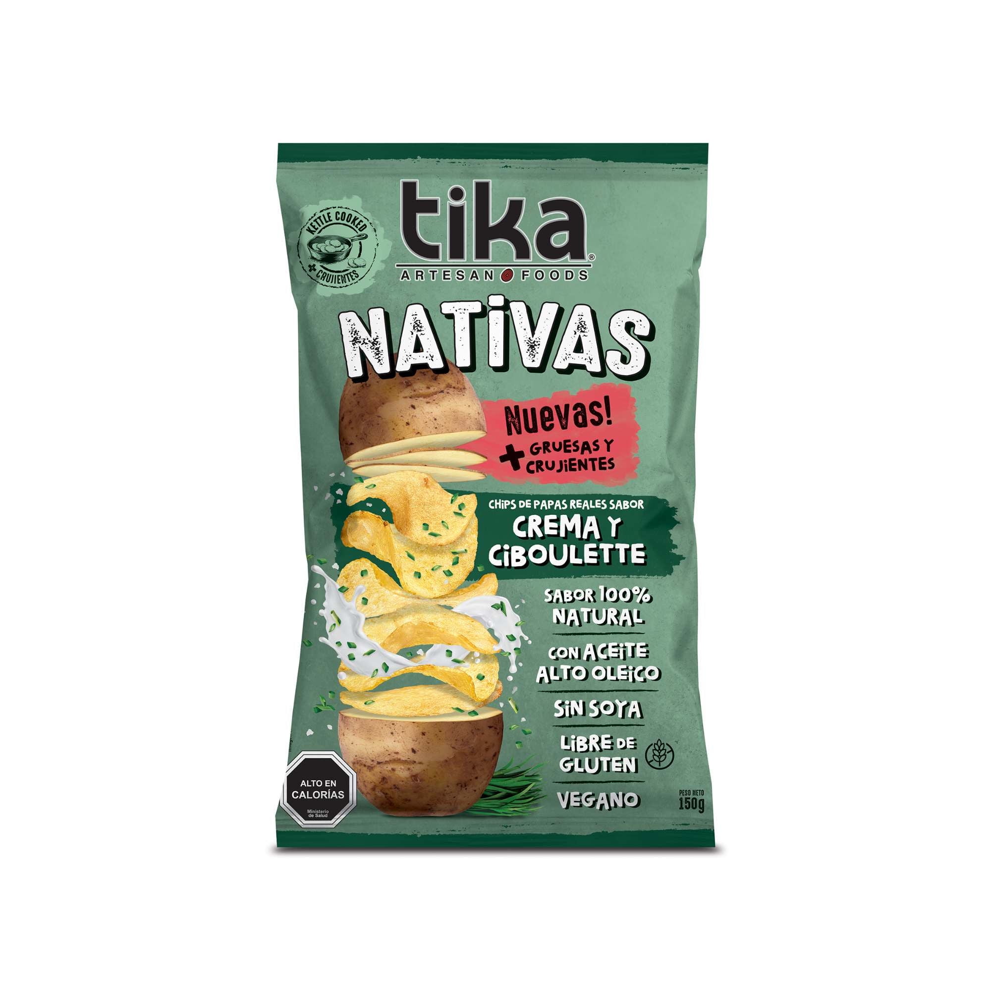 Papas Fritas Nativas Crema Ciboulette 150 g Tika