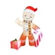 thumbnail image 2 of Hombre De Pan De Jengibre Inflable De Navidad Con Sombrero De Papá Noel Para Jardín De Césped, 2 of 5