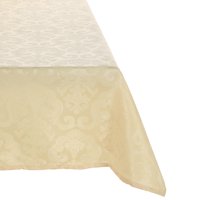 Sueno Blanco - Mantel Cuadrado Flor De Lis Crema