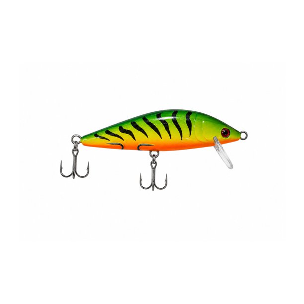 Señuelo Poseidon Minnow 8 g Fire Tiger para Trucha y Salmón 2 Anzuelos Triples