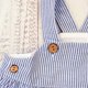 thumbnail image 2 of Vestido Pau Rayas Celeste Bebé Algodón Pima - Talla 1/3 MESES, 2 of 3