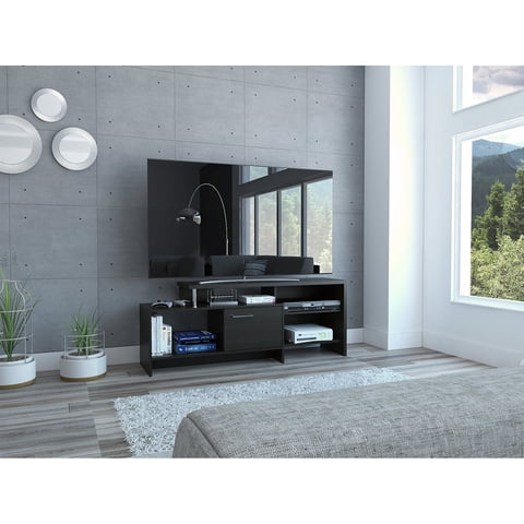 Tuhome - Rack Tv 49"" Bengala Wengue 1 Puerta 56X143X38,5 Cm