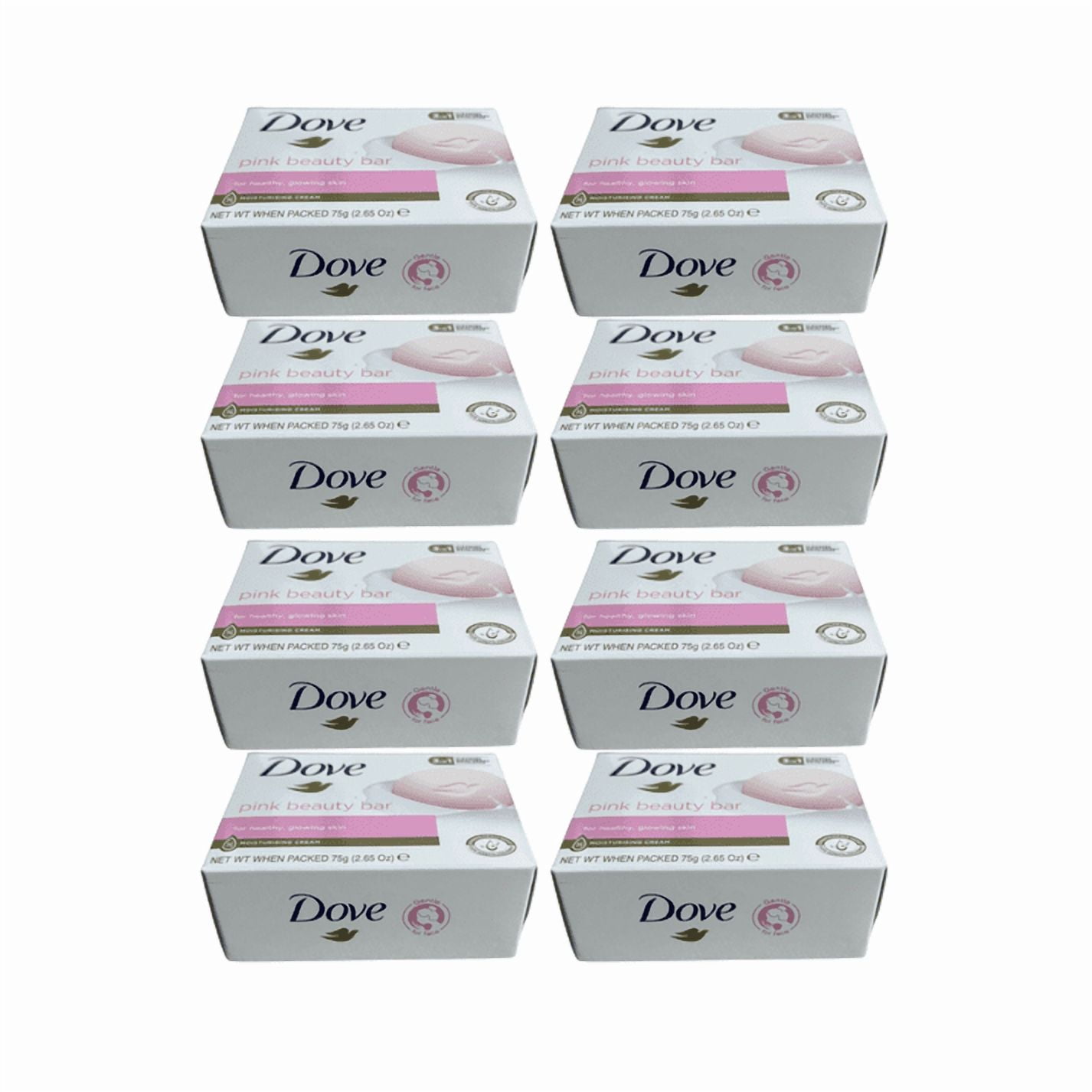 Pack 8 Jabones En Barra Dove Beauty Bar Pink Rosa 75gr