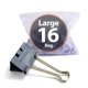 thumbnail image 1 of Clips de carpeta Achieva grandes, 16 unidades, gris, 1 of 4