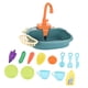 thumbnail image 5 of Fregadero De Cocina De Juguete Con Agua Corriente, Regalo Para Niños Y Niñas, Color Azul., 5 of 5