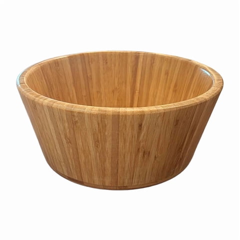 Wakeshome - Bowls Cuenco Bambu Natural Ensaladera 25Cm