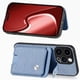 thumbnail image 3 of Funda Billetera Tejida para iPhone 15 Pro con Soporte y Tarjetero Azul, 3 of 5