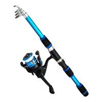 Ioensy - Combo De Caña Y Carrete De Pesca Para Niños, Caña De Pescar Para Niños Para Principiantes En Viajes Al Aire Libre, Azul