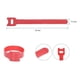 thumbnail image 2 of 20x Pack Amarra Cable Organizador Reutilizable Velcro Cintas rojo, 2 of 9
