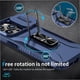 thumbnail image 3 of Funda Armada para iPhone 15 Pro Max con Tapa Deslizante y Soporte Magnético Giratorio Azul, 3 of 5