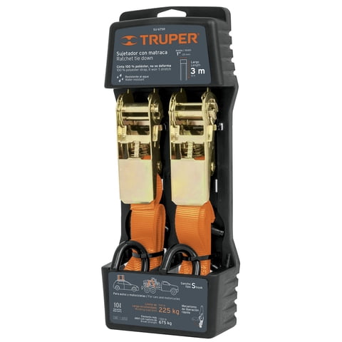 Eslinga Rachet 675Kg / 3 Mts / 1"" 2Un. - Truper