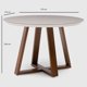 thumbnail image 3 of Comedor Bennet Redondo Con 4 Sillas Alba Palha Blanco - Café, 3 of 7