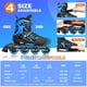 thumbnail image 5 of Patines en línea 2PM SPORTS Vinal para niños, ajustables, parpadeantes, 5 of 6