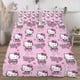thumbnail image 3 of Hello Kitty 3-Piece Bedding Set For Kids Boys Girls Adult Cartoon Warm Cute Fashion Holiday Present Gift Bed Sheets, 3 of 5