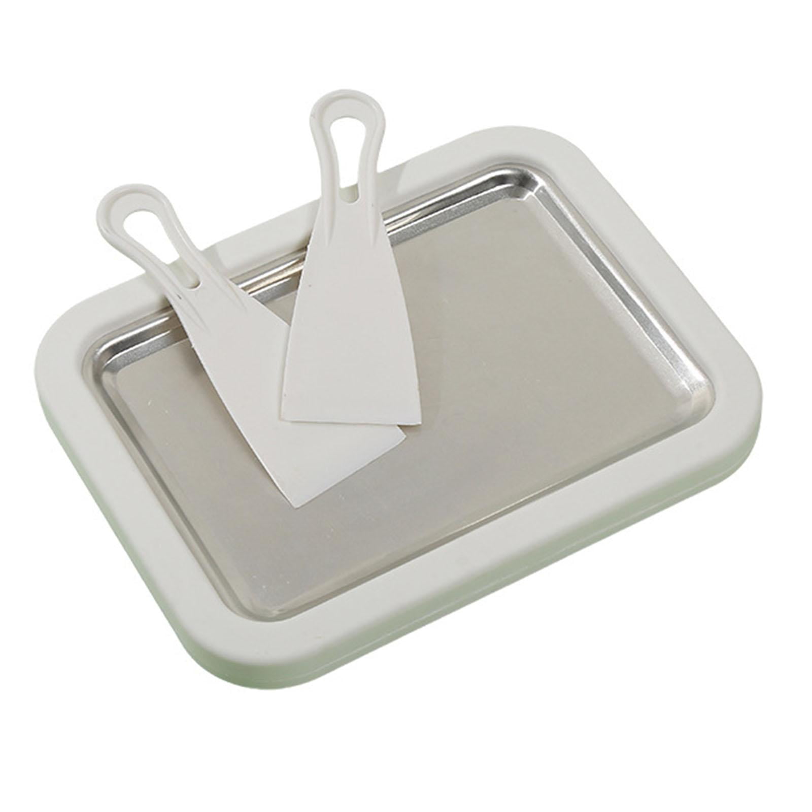 Magideal - Máquina Para Hacer Helados Casera, Fácil De Limpiar, Práctica Máquina De Yogur Con 2 Espátulas Para Helado Suave Y Yogur Helado. Blanco