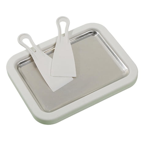 Magideal - Máquina Para Hacer Helados Casera, Fácil De Limpiar, Práctica Máquina De Yogur Con 2 Espátulas Para Helado Suave Y Yogur Helado. Blanco