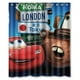 thumbnail image 1 of Cortina de ducha de Cars 2 London con ganchos, tamaño 66 x 72 pulgadas, 1 of 3