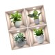 thumbnail image 3 of 4 Pegatinas De Pared Con Plantas Verdes Para Comedor, Oficina, Decoración Del Hogar, Despegar Y Pegar Con Maceta Gris, 3 of 5