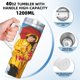 thumbnail image 5 of Cantando Bajo la Lluvia Vaso aislado de acero inoxidable con asa, diseño temático, regalo para familia, amigos y fans; incluye pajita y encaja en el portavasos estándar, 40 oz, 5 of 6