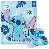 Manta Polar Disney Stitch, 150 Cm X 130 Cm, Azul Claro