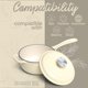 thumbnail image 5 of Cazo Segretto Cookware 2.13QT Blanco Hueso con Tapa, 5 of 9