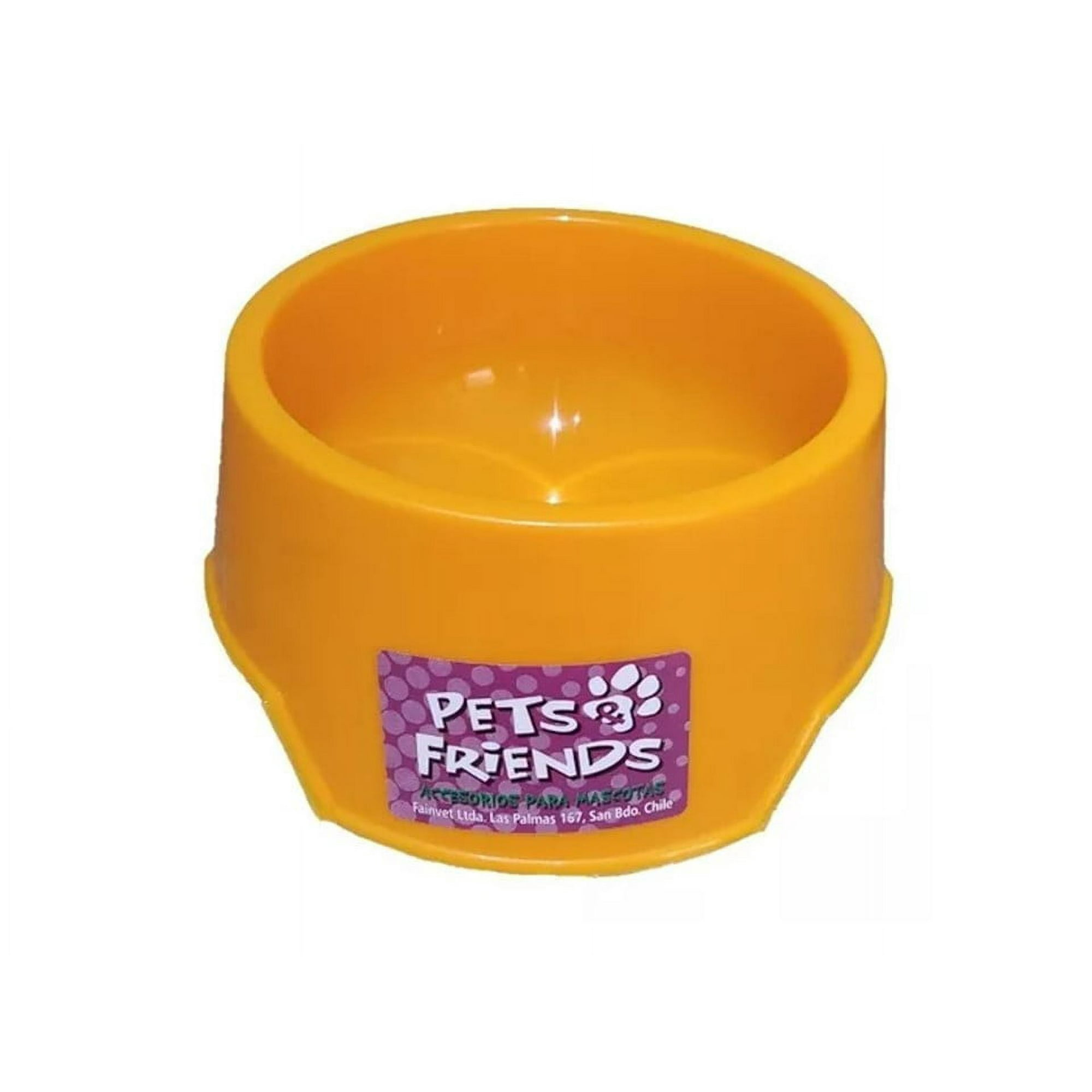 Pets & Friends - Plato Comedero Ó Bebedero Para Perro Ó Gato 400 Ml Color Naranja