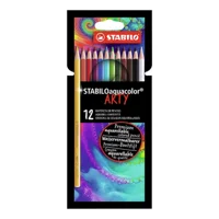 Set 12 Lápices Acuarelables Stabilo Aquacolor Arty Largos