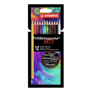 Set 12 Lápices Acuarelables Stabilo Aquacolor Arty Largos