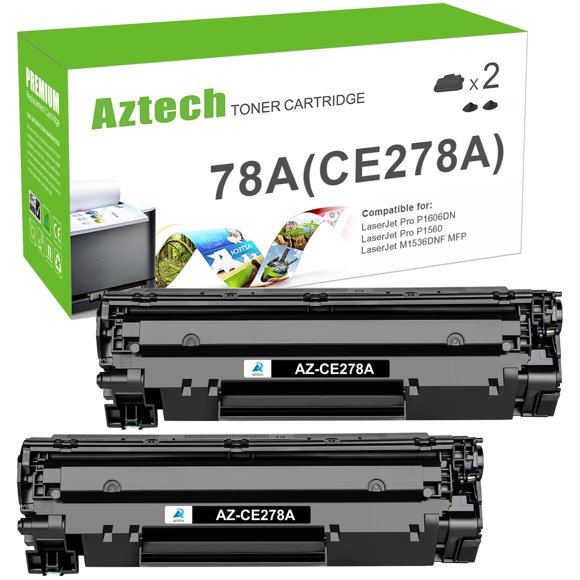 Cartucho de tóner Aztech compatible para HP 78A CE278A negro, paquete de 2