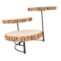 Bothyi - Soportes De Pastel De Madera Soporte De Exhibición De Postre De Plato De Servicio De 3 Capas Postre