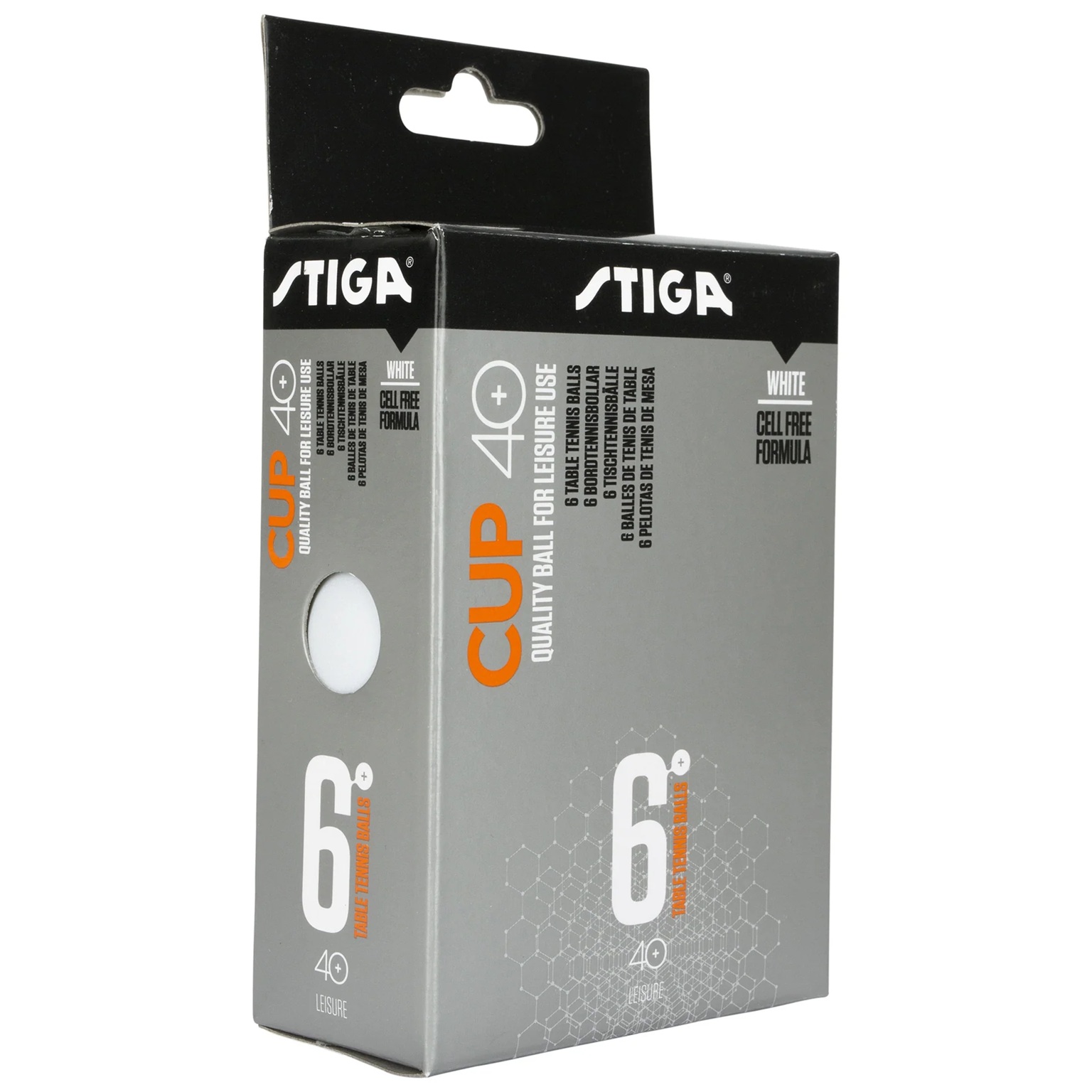Stiga - Pelota Tenis De Mesa Cup 40+ Pack 6 Unidades