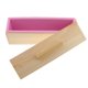 thumbnail image 2 of Rectángulo Molde De Jabón De Silicona Molde De Madera Tapa DIY Toast Loaf Molde 900ml Rosa, 2 of 3