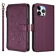 thumbnail image 2 of Funda Cartera Mariposa para [iPhone 13 Pro Max] con Soporte y Cremallera Violeta, 2 of 6
