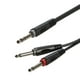 thumbnail image 1 of Cable de audio Jack Estéreo spliter a 2 Jack Mono 6,3 mm – 5 metros, 1 of 2