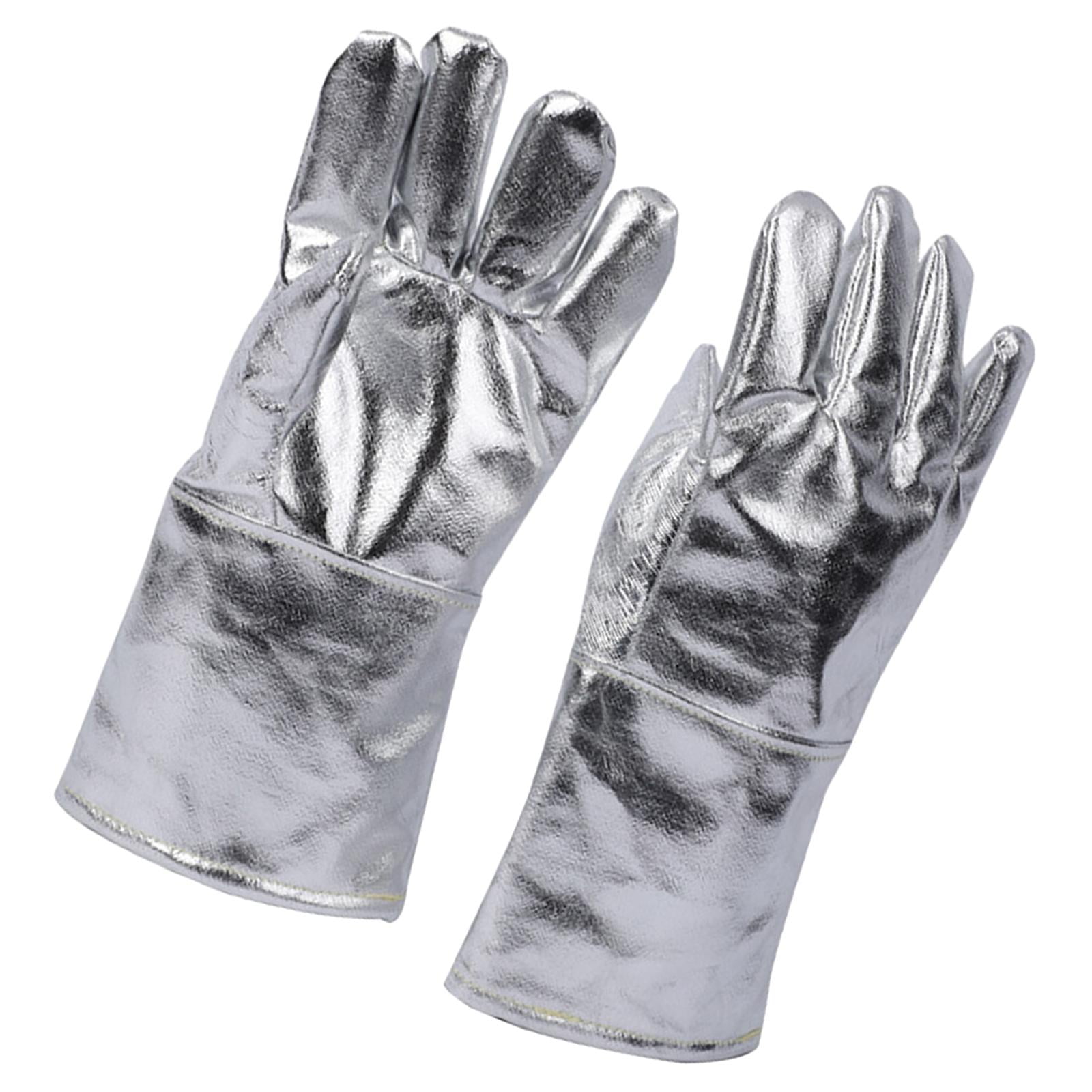 Ioensy - 2 Guantes De Aislamiento Térmico De Papel De Aluminio Para Soldadura Industrial Para Barbacoa, Hogar, Estilo A