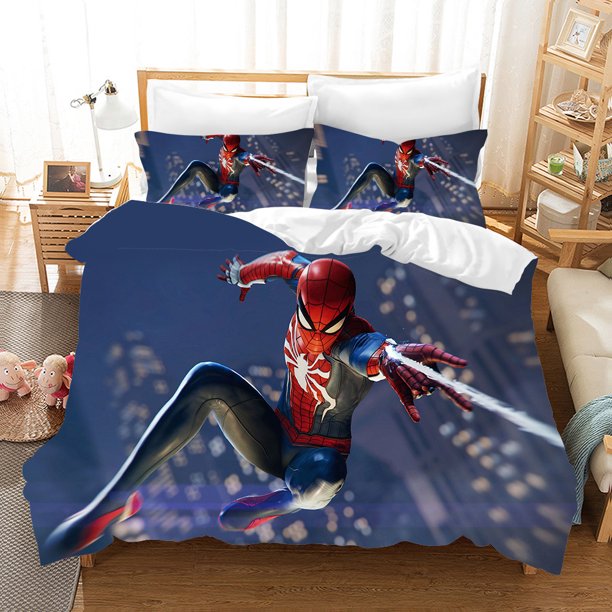 Spiderman Bedding Set,Spider-Man Duvet Cover Pillowcase,Spider Man Quilt Cover Bed Set Twin Queen King Size