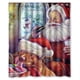 thumbnail image 1 of Cortina de ducha de Papá Noel y Papá Noel con ganchos, tamaño 60 x 72 pulgadas, 1 of 3