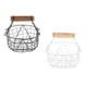 thumbnail image 4 of 2 Cestas De Frutas, Accesorios Para Fotos, Decoración Del Hogar, Mango De Madera, Blanco Y Negro, 4 of 5